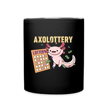 Axolottery Pun Design for Axolotl Lovers - Full Colour Mug - black - Front