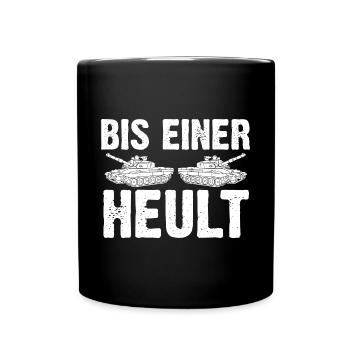 Panzerfahrer Militär Soldat Panzer - Tasse einfarbig - Schwarz - Vorne
