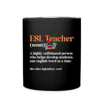 Lehrkraft Englisch Zweitsprache Fremdsprache - Tasse einfarbig - Schwarz - Vorne