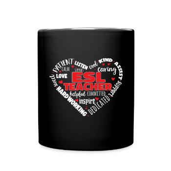 Lehrkraft Englisch Zweitsprache Fremdsprache - Tasse einfarbig - Schwarz - Vorne