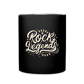 Rock Legends Rock And Roll Musikliebhaber - Tasse einfarbig - Schwarz - Vorne