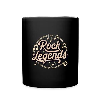 Rock Legends Rock And Roll Musikliebhaber - Tasse einfarbig - Schwarz - Vorne