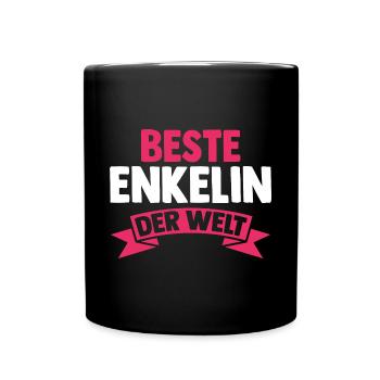 Opa Oma Enkelkind Enkelin - Tasse einfarbig - Schwarz - Vorne