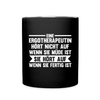 Ergotherapie Ergotherapeutin - Tasse einfarbig - Schwarz - Vorne