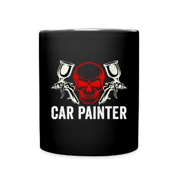 Autokarosserielackierer Autolackierer - Tasse einfarbig - Schwarz - Vorne