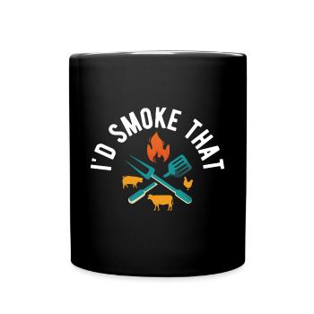 I'd Smoke That Grill BBQ Short Ribs Rack - Tasse einfarbig - Schwarz - Vorne