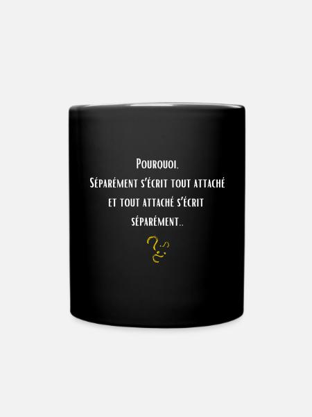 Pourquoi Séparément - Mug uni - noir