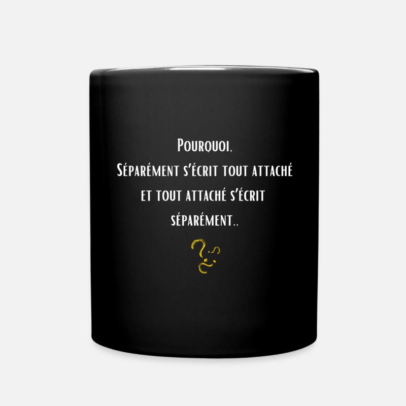 Pourquoi Séparément - Mug uni - noir