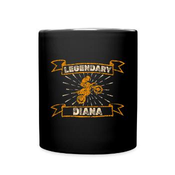 Motorcycle Diana - Full Colour Mug - black - Front