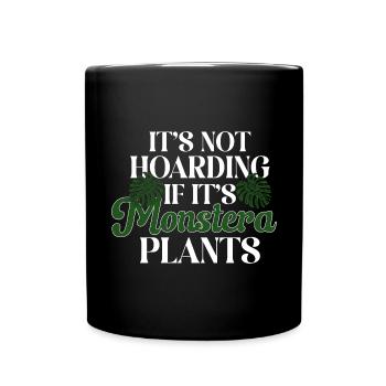 Monstera Deliciosa Albo Plante d’intérieur botanique - Mug uni - noir - Devant
