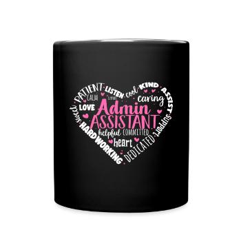 Secrétaire, Adjointe administrative, Commis de bureau - Mug uni - noir - Devant