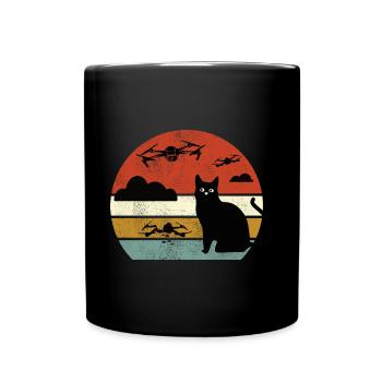 Chat Drone Drone Chat Drones Chats - Mug uni - noir - Devant