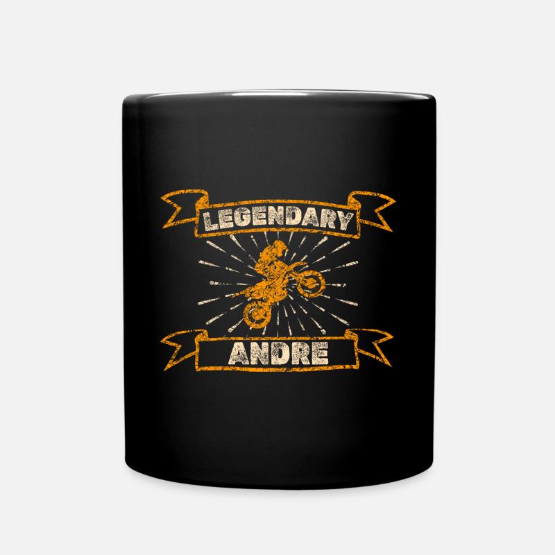 Motorrad Andre - Tasse einfarbig - Schwarz