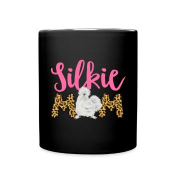 Seidenhuhn Silkie Chicken - Full Colour Mug - black - Front
