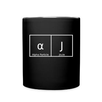 Aj Name Vorname Chemie Periodensystem Elemente - Tasse einfarbig - Schwarz - Vorne