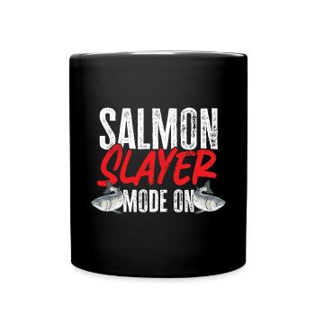 Pêche au saumon Pêcheur de saumon - Mug uni - noir - Devant