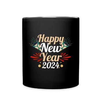 Bonne année Réveillon du Nouvel An 2024 - Mug uni - noir - Devant