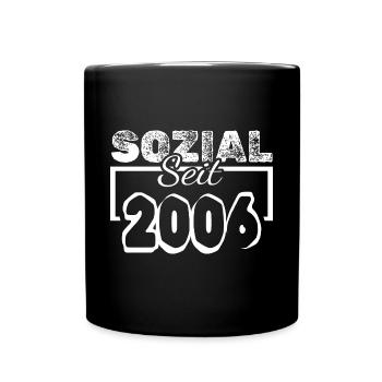Sozial 2006 - Tasse einfarbig - Schwarz - Vorne