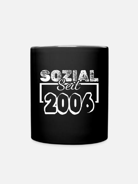 Sozial 2006 - Tasse einfarbig - Schwarz