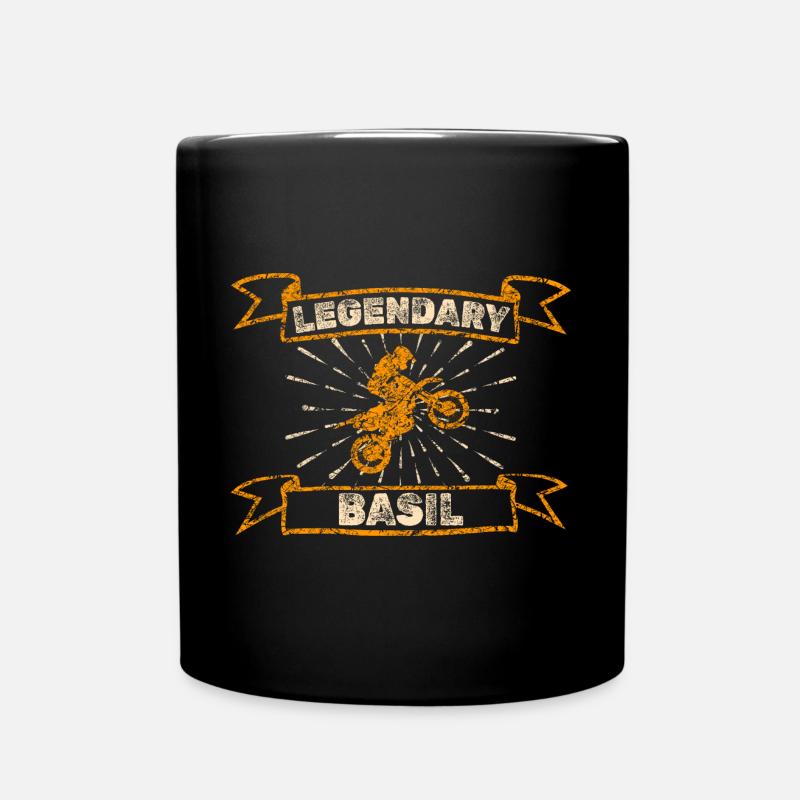Basil als Motorrad - Tasse einfarbig - Schwarz