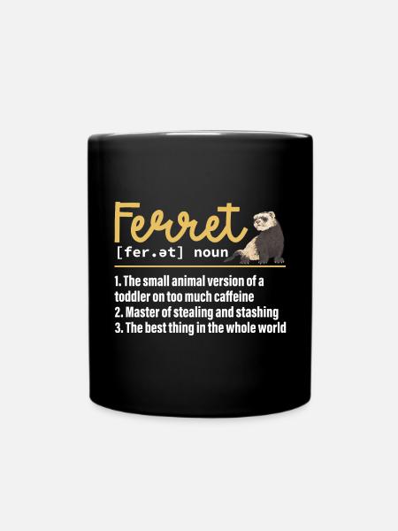 Furet, propriétaire de furet - Mug uni - noir
