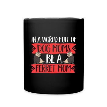Furet, propriétaire de furet - Mug uni - noir - Devant