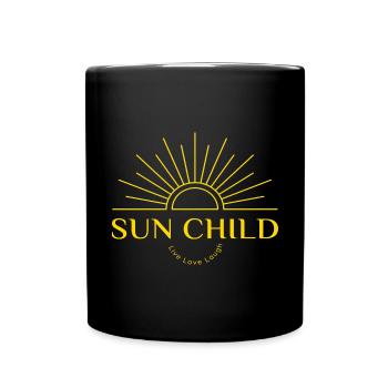 SUN CHILD - LIVE LOVE LAUGH - Full Colour Mug - black - Front