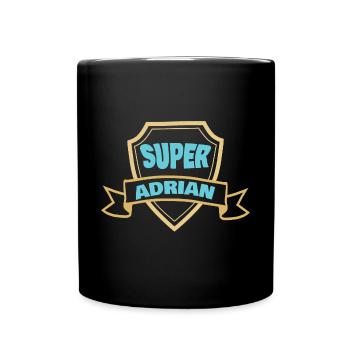 Adrian as a first name - Full Colour Mug - black - Front