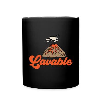 Vulkan Geologie Vulkanologie Lava - Tasse einfarbig - Schwarz - Vorne