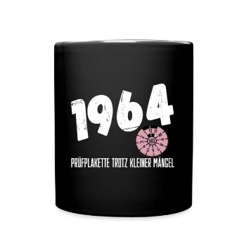 60. Geburtstag Lustige Geschenkidee1964 TÜV - Tasse einfarbig - Schwarz - Vorne