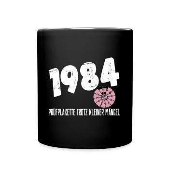 40. Geburtstag 1984 TÜV Lustig Geschenkidee - Tasse einfarbig - Schwarz - Vorne