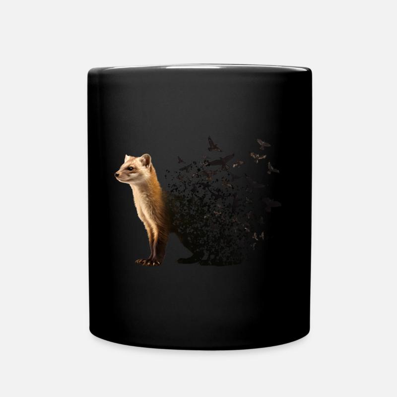 Marder - Tasse einfarbig - Schwarz