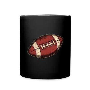 Football américain Peau de porc Sport États-Unis - Mug uni - noir - Devant