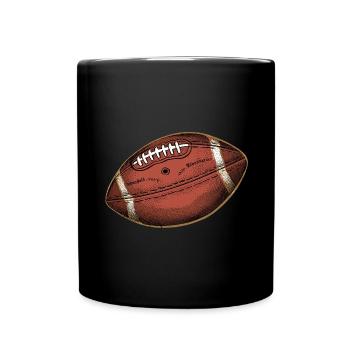 American Football Pigskin Sport USA - Full Colour Mug - black - Front