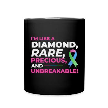 Diamond Like Rare Disease Stand Out for Awareness - Full Colour Mug - black - Front