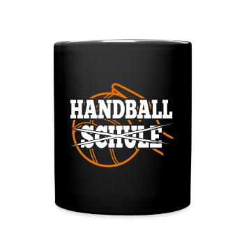 Idée cadeau de joueur de handball au lieu d’école - Mug uni - noir - Devant