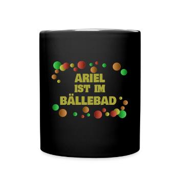 Boules Ariel - Mug uni - noir - Devant
