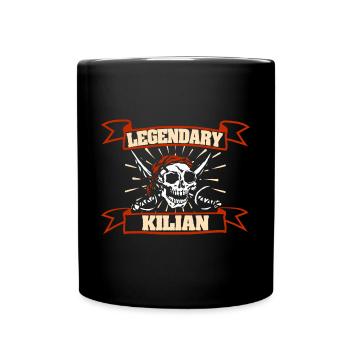 Vorname Kilian - Tasse einfarbig - Schwarz - Vorne