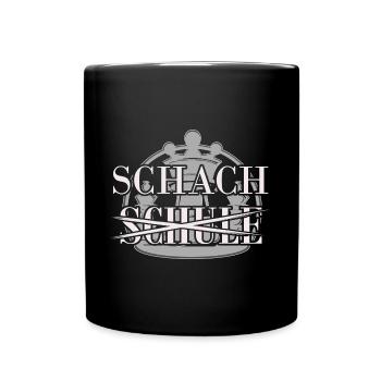 Schach Statt Schule Schachspieler Geschenkidee - Tasse einfarbig - Schwarz - Vorne