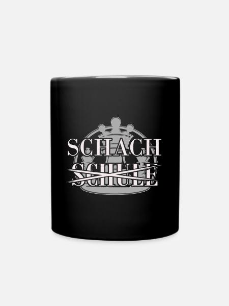 Schach Statt Schule Schachspieler Geschenkidee - Tasse einfarbig - Schwarz