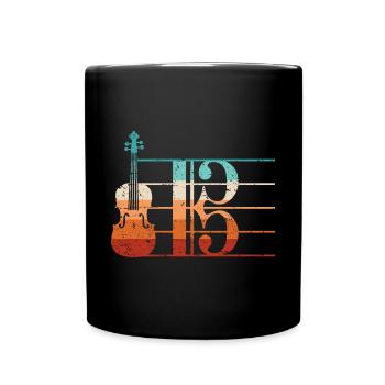 Alto Clef Viola Player Violist - Full Colour Mug - black - Front
