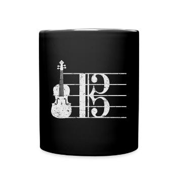 Clé d’alto Clé d’alto Partition Alto - Mug uni - noir - Devant