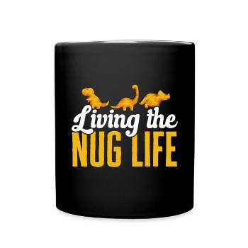 Dino Nuggets Dinosaurier Chicken Nuggets - Tasse einfarbig - Schwarz - Vorne