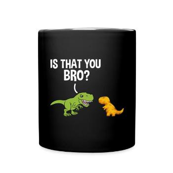 Dino Nuggets Dinosaurier Chicken Nuggets - Tasse einfarbig - Schwarz - Vorne