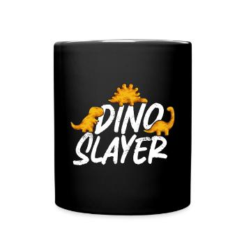 Dino Nuggets Dinosaurier Chicken Nuggets - Tasse einfarbig - Schwarz - Vorne