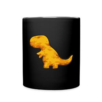 Dino Nuggets Dinosaurier Chicken Nuggets - Tasse einfarbig - Schwarz - Vorne