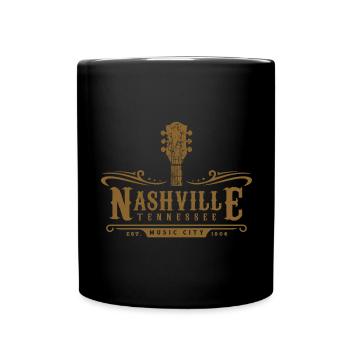 Nashville Rock & Roll Music City Musik Geschenk - Tasse einfarbig - Schwarz - Vorne