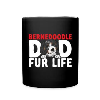 Bernedoodle Dog - Full Colour Mug - black - Front