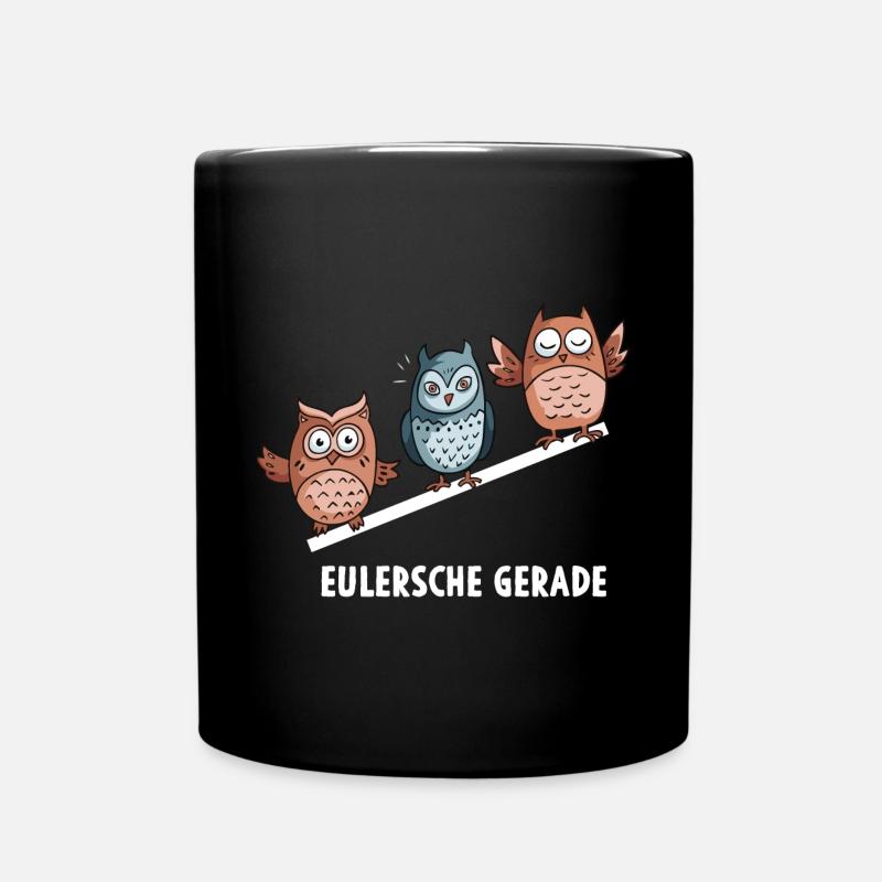Eulersche Gerade Mathe Eulen Mathematik - Tasse einfarbig - Schwarz