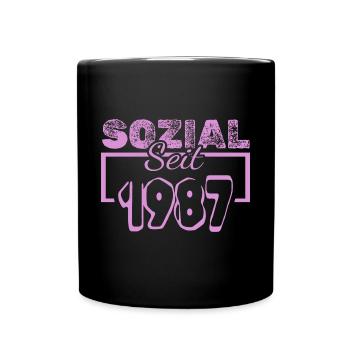Social 1987 - Full Colour Mug - black - Front